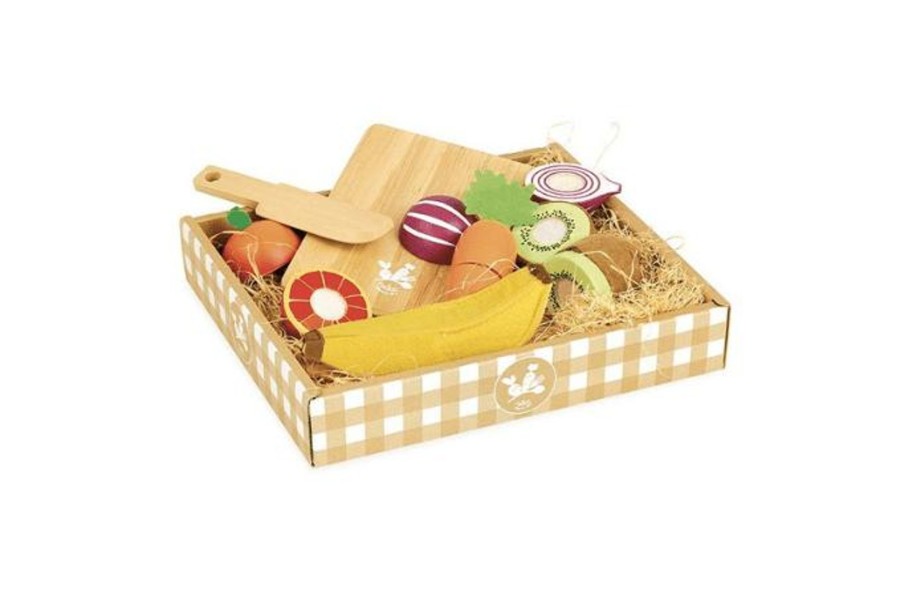 Toys Fire the Imagination | Wooden Fruit & Vegetable Cutting Set