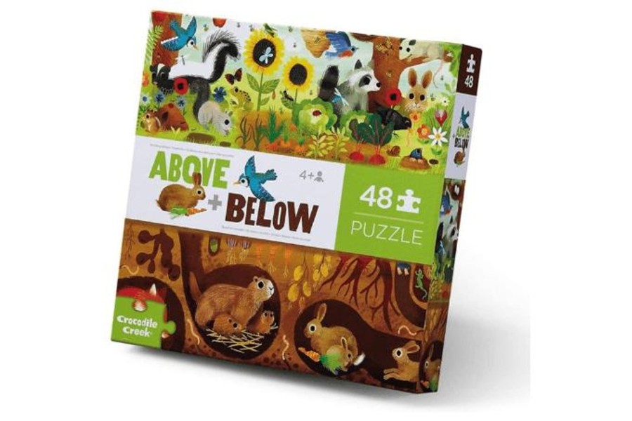 Toys Crocodile Creek | Crocodile Creek Above & Below Puzzles (48 Pieces, Ages 4-6)