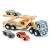 Toys Tender Leaf | Wooden Car Transporter