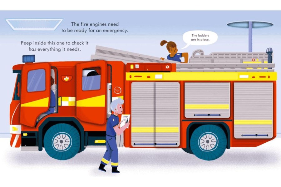 Toys Harper Collins | Peep Inside How A Fire Engine Works By Lara Bryan