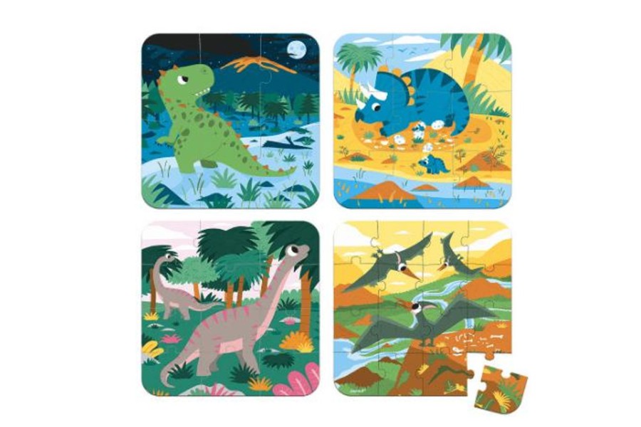 Montessori Materials Pierre Belvediere | 4 In 1 Progressive Puzzles - 6, 9, 12 & 16 Pieces