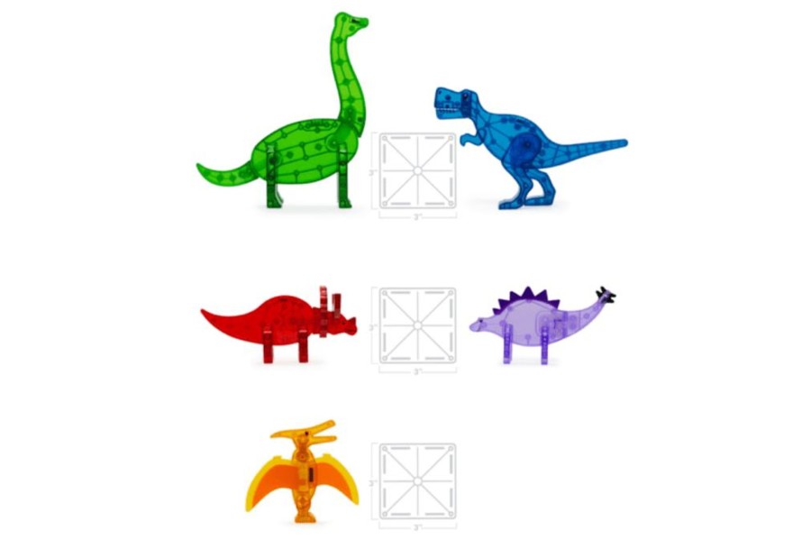 Toys Valtech Magna Tiles | Magna-Tiles® Dinos 5-Piece Set