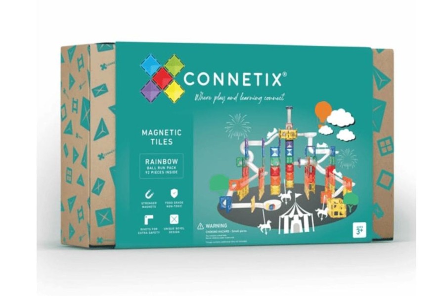 Toys Connetix Tiles | Connetix Tiles 92 Piece Ball Run Pack