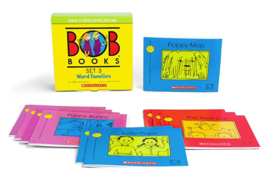 Books Scholastic | Bob Books Set 3: Word Families [Stage 3: Developing Reader]