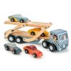 Toys Tender Leaf | Wooden Car Transporter