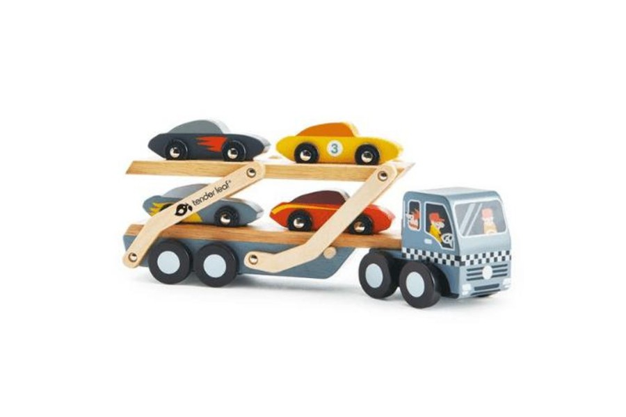 Toys Tender Leaf | Wooden Car Transporter