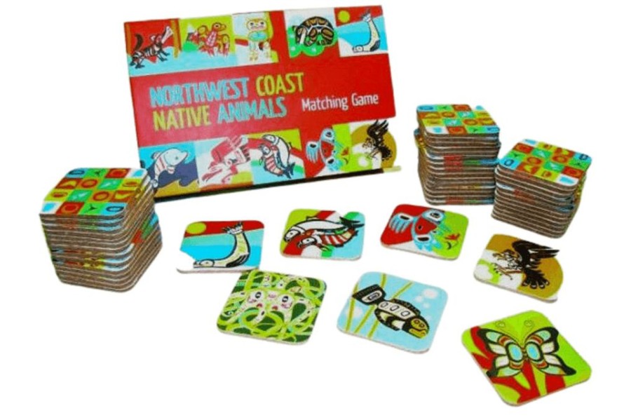 Toys Native Northwest | Northwest Coast Native Animals Matching Game