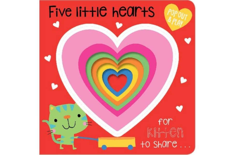 Books Fire the Imagination | Five Little Hearts Pop Out And Play [Board Book]