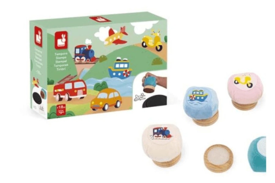 Toys Pierre Belvediere | Toddler Fabric Stamp Set - Vehicles