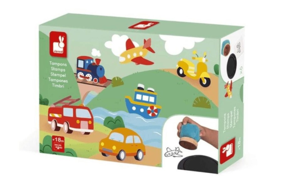 Toys Pierre Belvediere | Toddler Fabric Stamp Set - Vehicles