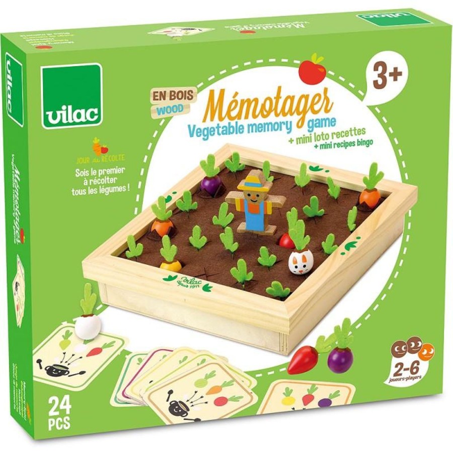 Montessori Materials Fire the Imagination | Vegetable Garden Memory Game By Vilac