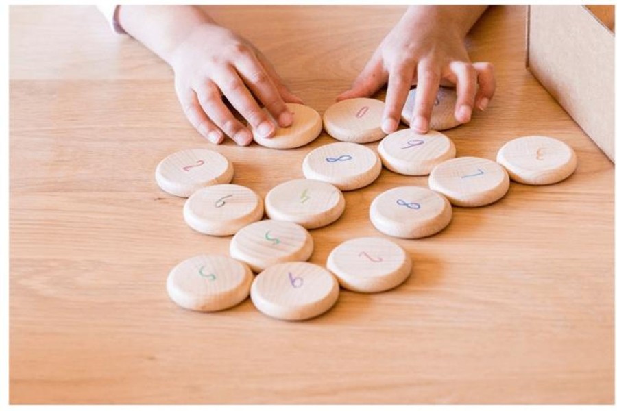 Toys Fire the Imagination | Grapat Wooden Coins To Count - 60 Pcs