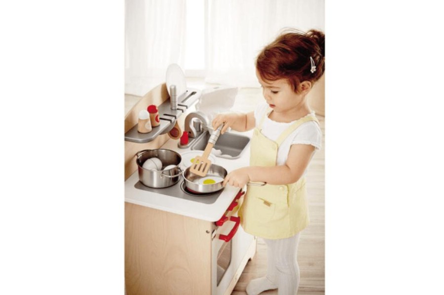 Toys Playwell | Hape White Gourmet Kitchen For Pretend Play