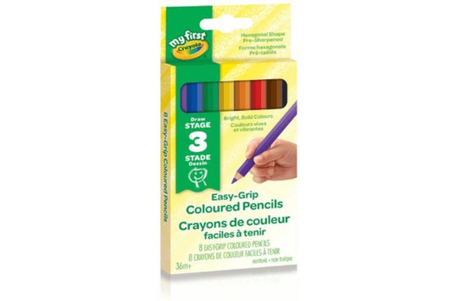 Toys Crayola | Crayola My First Jumbo Easy-Grip Coloured Pencils