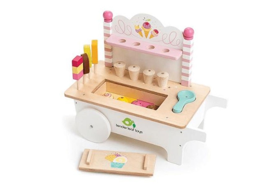 Toys Tender Leaf | Wooden Ice Cream Cart