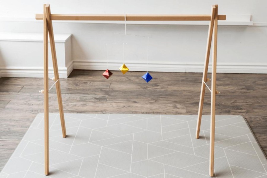 Montessori Materials Ece Toys (Etsy) | Extra Tall Wooden Baby Gym For Montessori Mobiles