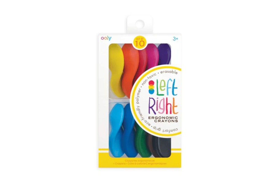 Toys Ooly | Left Right Ergonomic Crayons (Set Of 10)