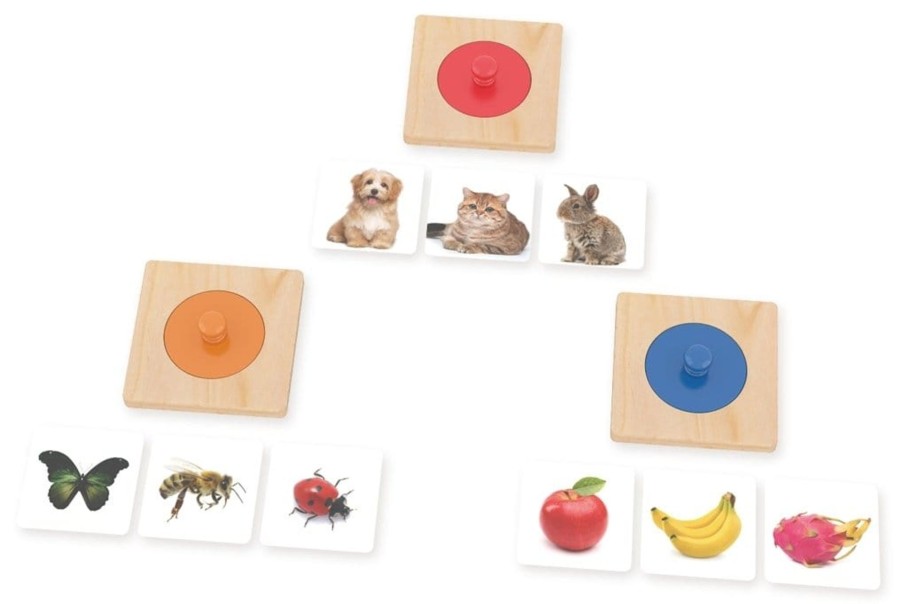 Montessori Materials Playwell | Guess Who Knob Puzzles