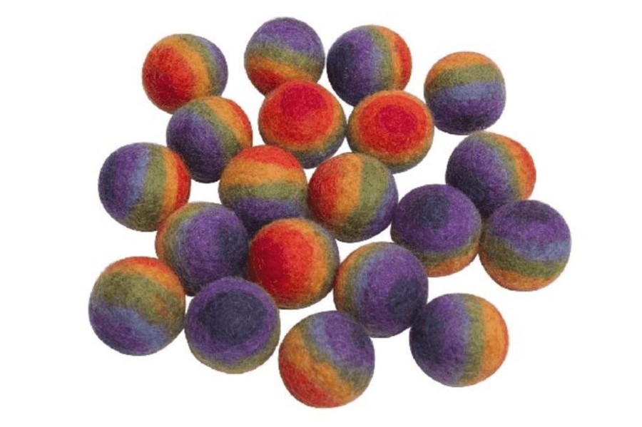 Toys Fire the Imagination | Papoose Felt Rainbow Balls (3.5Cm, Set Of 20)