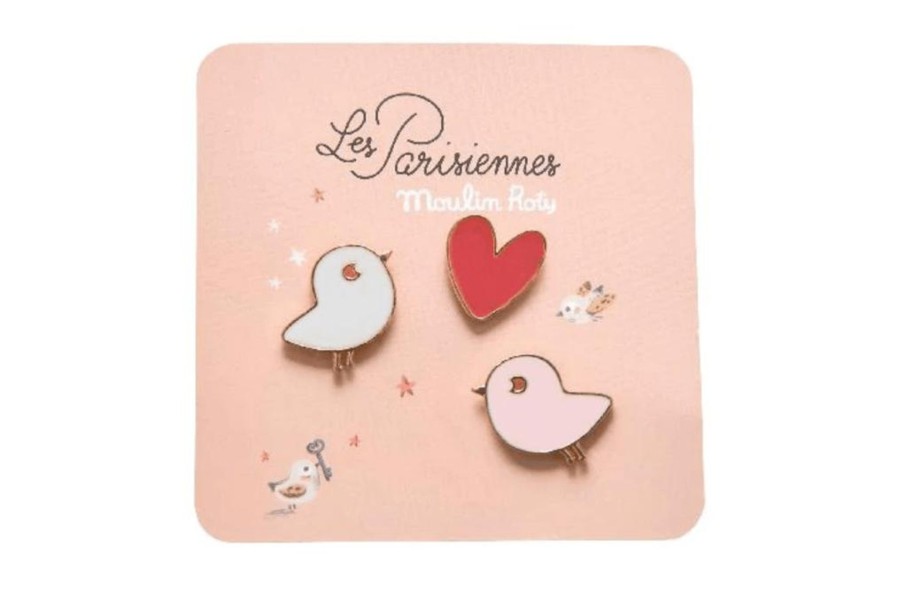 Valentine'S Day Books & Gifts Fire the Imagination | Les Parisiennes - Heart Lacquered Pins