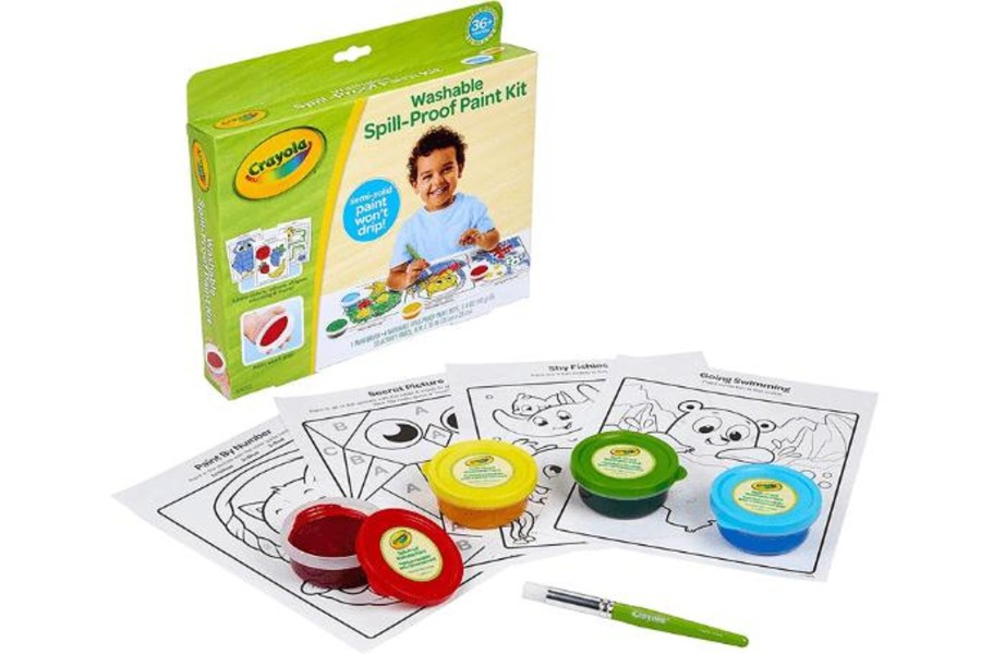 Toys Crayola | Crayola Spill Proof Washable Paint Kit