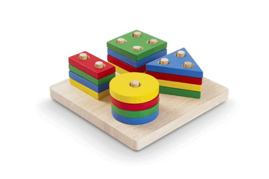 Toys Plan Toys | Plan Toys Geometric Sorting Board