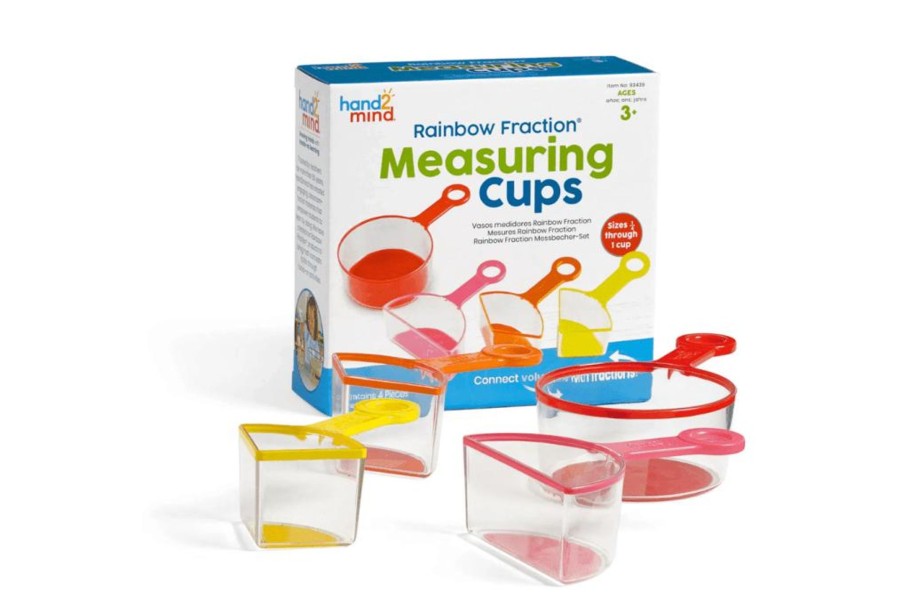 Montessori Materials Playwell | Rainbow Fraction® Measuring Cups (Set Of 4)