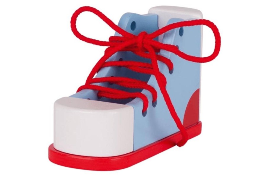 Toys Eco Parade | Wooden Learn-To-Lace Shoe By Goki