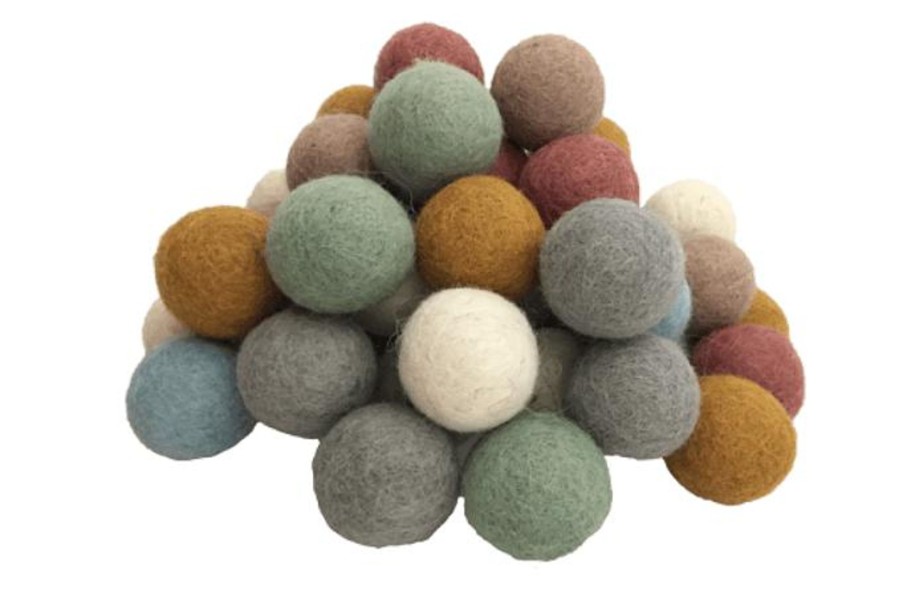 Montessori Materials Fire the Imagination | Papoose Felt Earth Balls (3.5Cm)