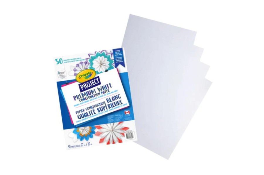 Montessori Materials Crayola | Crayola Premium White Construction Paper (50 Sheets)