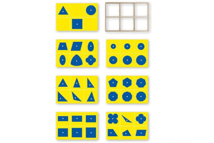 Montessori Materials Tout About Toys | Geometric Insets: Blue & Yellow