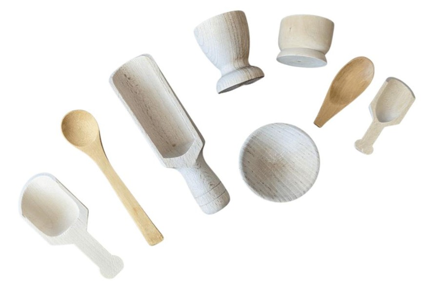 Montessori Materials MVITA | Wooden Sensory Bin Tool Kit