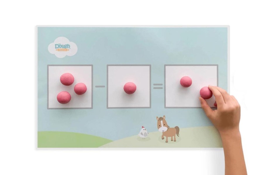 Toys Dough Parlour | Let'S Dough Math Playmat - Farm Friends