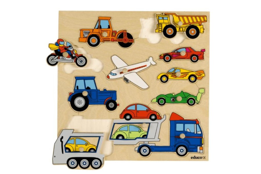 Montessori Materials Tout About Toys | Vehicles - Knobbed Puzzle