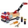 Toys Pierre Belvediere | Brico'Kids Wooden Fire Truck