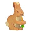 Toys Eco Parade | Holztiger Rabbit (Hare) With Carrot