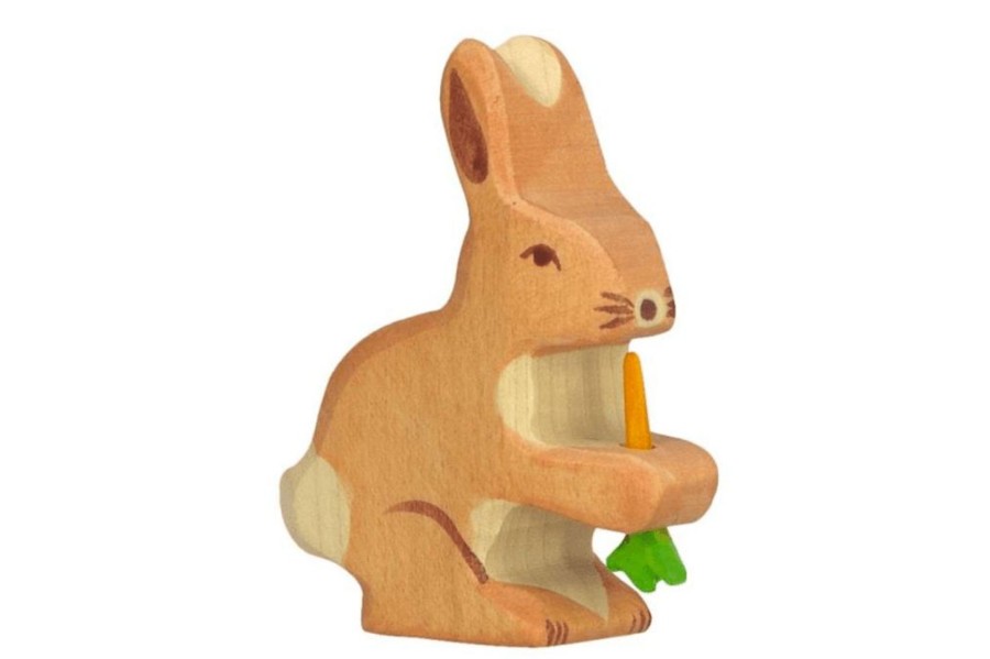 Toys Eco Parade | Holztiger Rabbit (Hare) With Carrot