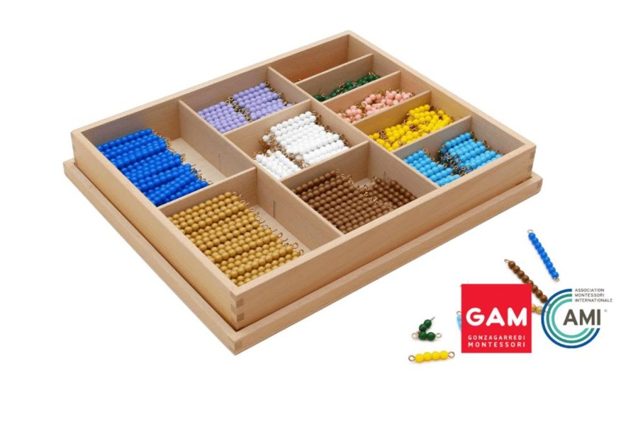 Montessori Materials Tout About Toys | Multiplication Bead Bar Layout Box: Individual Beads (Nylon)