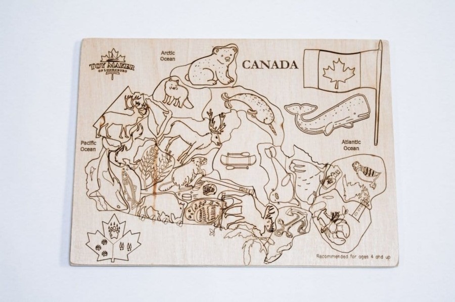 Toys Toy Makers of Lunenburg | Wooden Map Of Canada Puzzle