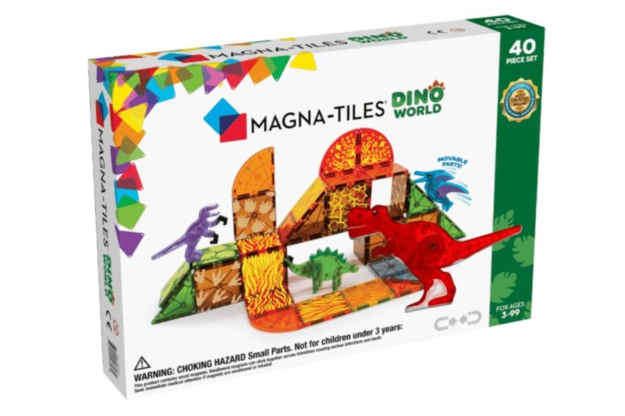 Toys Valtech Magna Tiles | Magna-Tiles® Dino World 40-Piece Set