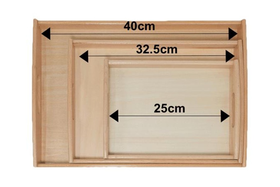 Montessori Materials IFIT | Beech Wood Tray With Handles