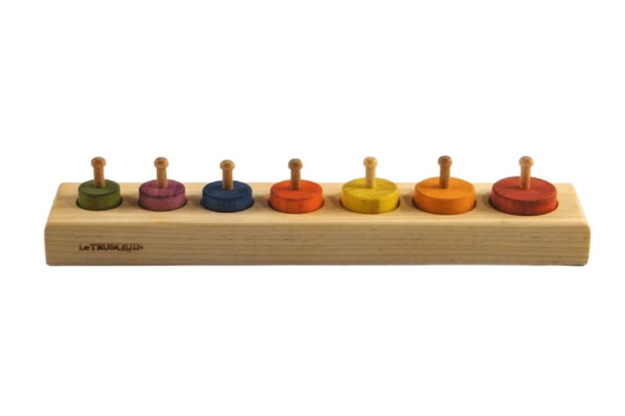 Toys Le Trusquin Boutique a Bois | Seven Hands Cylinder Puzzle