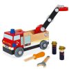 Toys Pierre Belvediere | Brico'Kids Wooden Fire Truck