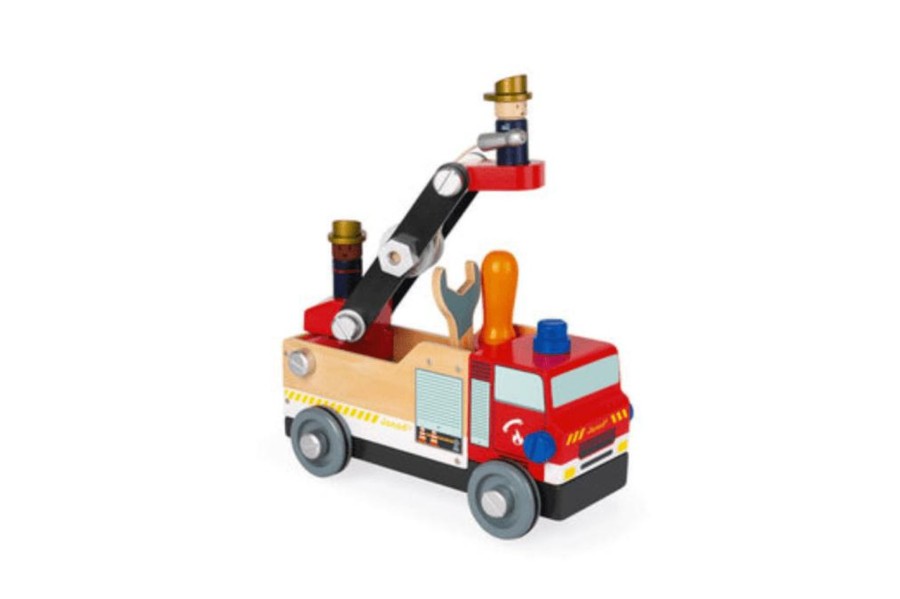 Toys Pierre Belvediere | Brico'Kids Wooden Fire Truck