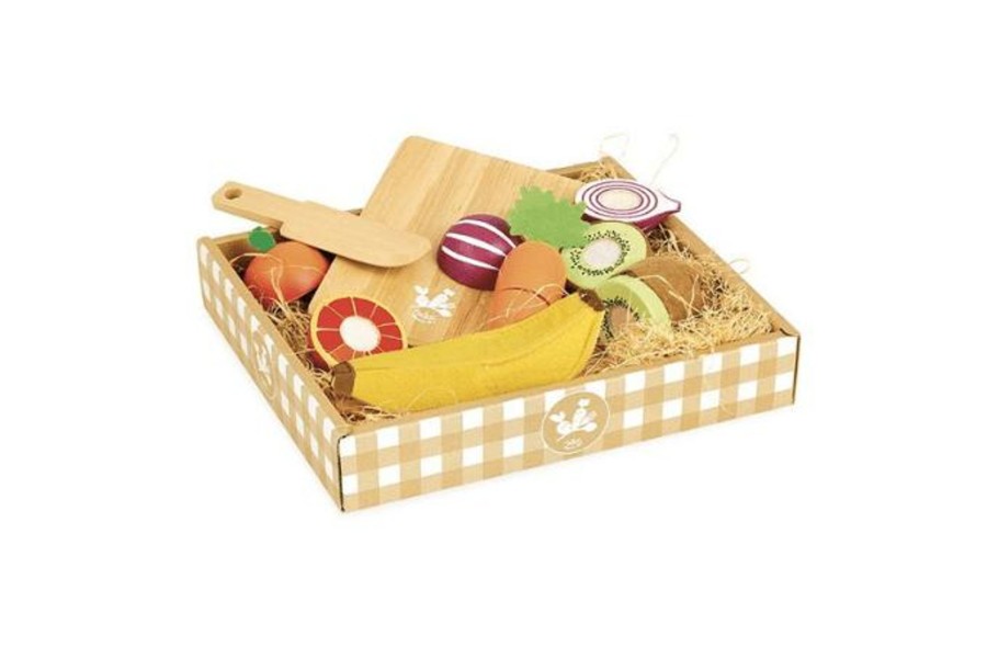 Toys Fire the Imagination | Wooden Fruit & Vegetable Cutting Set