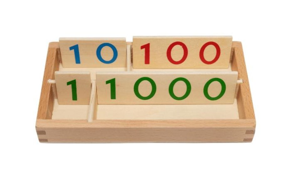 Montessori Materials Aliexpress | Wooden Number Cards With Box (1-9000)