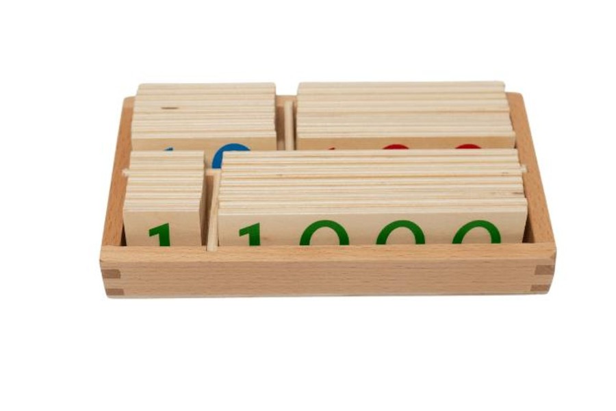 Montessori Materials Aliexpress | Wooden Number Cards With Box (1-9000)