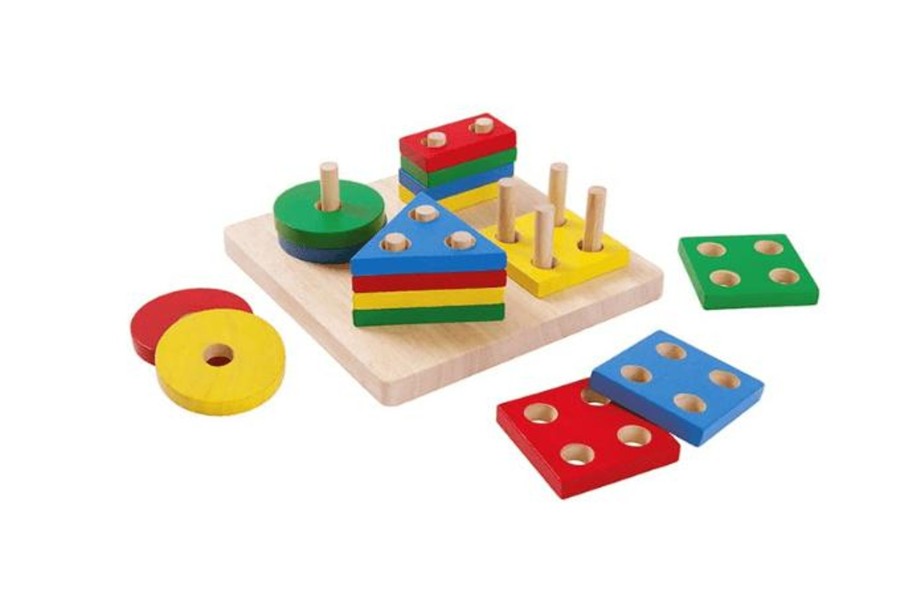 Toys Plan Toys | Plan Toys Geometric Sorting Board