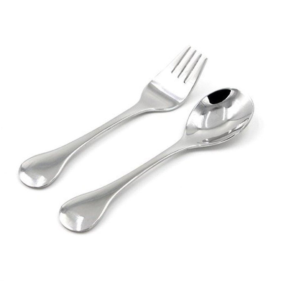 Montessori Materials MVITA | Stainless Steel Toddler Fork And Spoon Set