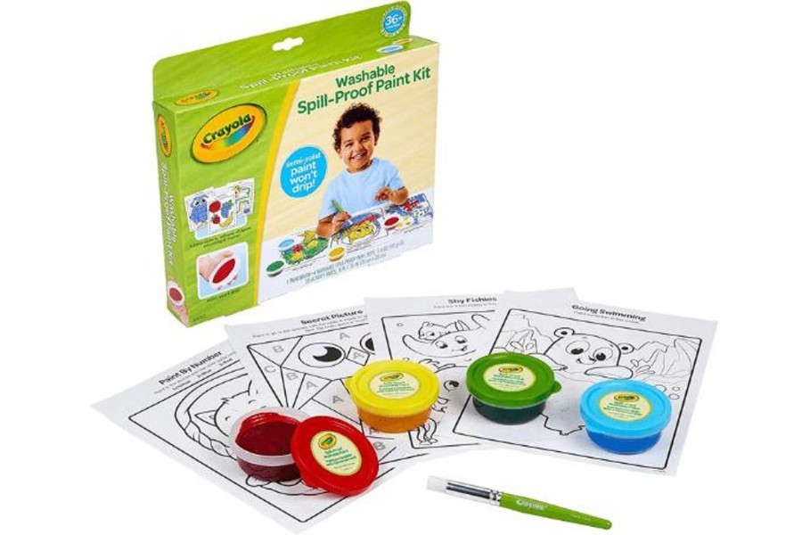 Toys Crayola | Crayola Spill Proof Washable Paint Kit